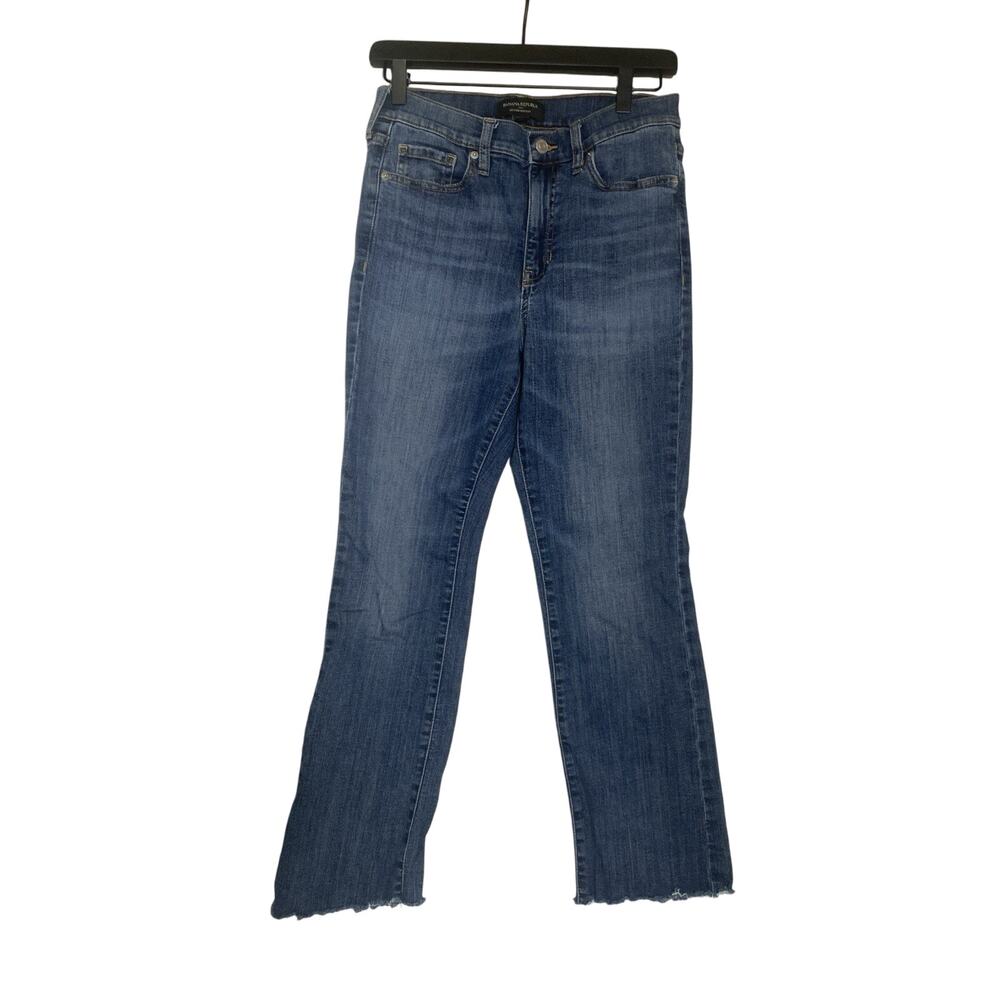 Banana Republic Jeans Womens Size 27/4 Medium Wash Cropped Bootcut High Rise